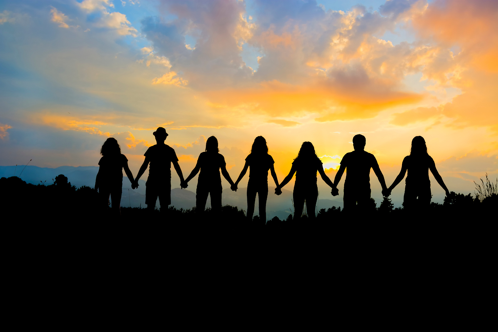 Group,Of,People,Holding,Hands,Team,Unity